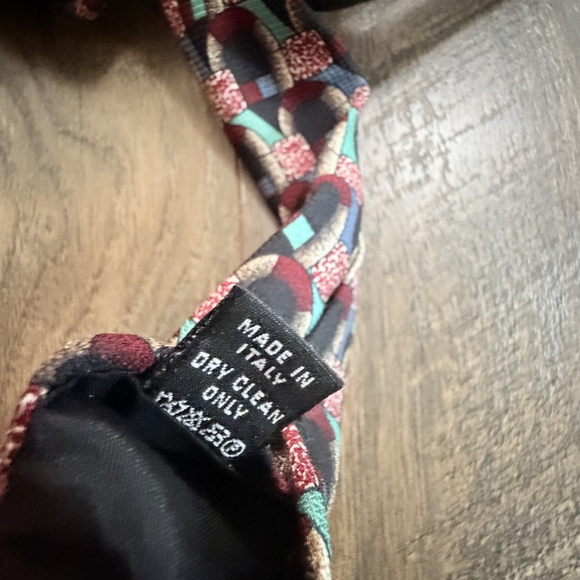 Elizabeth Nell Vintage Italian 100% silk men’s neck tie 80s retro vintage ties - Picture 7 of 9